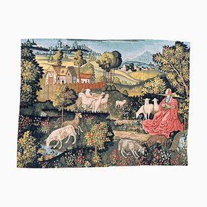 Vintage French Hand Painted Tapestry from Bobyrugs, 1960s