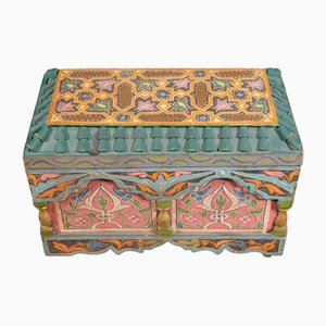 Moroccan Painted Wood Riad Box, 1950