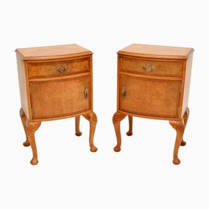 Tables de Chevet en Loupe de Noyer, 1930s, Set de 2