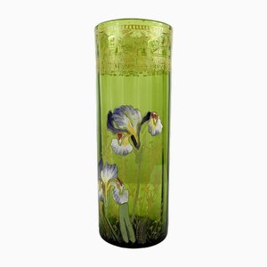 Vaso Art Nouveau verde, metà XIX secolo