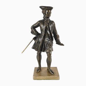 Il gentiluomo con il tricorno, fine XIX secolo, bronzo
