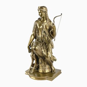 Peiffer, Diana cacciatrice, fine XIX secolo, bronzo