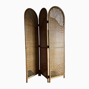 Mid-Century Italian Bamboo and Cane Screen Room Divider, 1960s