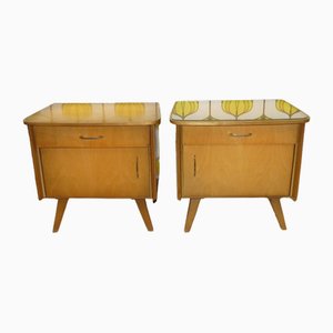 Vintage Nightstands, 1950s, Set of 2