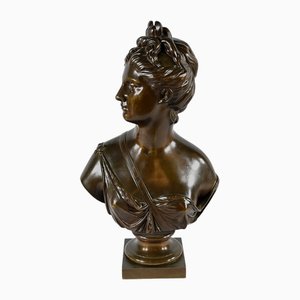 Después de Houdon, Diana the Hunter, de finales del siglo XIX, bronce