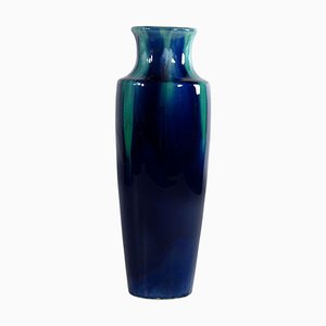 Drip Glazed Cobalt Ceramic Vase from Mons, 1920s