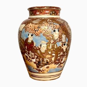 Antique Japanese Satsuma Ginger Jar and Cover, 1910