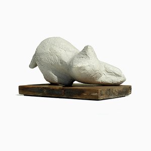 Escultura de gato italiana de Gino Cosentino para Litoceramica Piccinelli, 1930