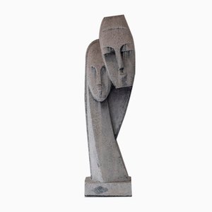 Devotion Head Skulptur, 1980er, Terrazzo & Beton