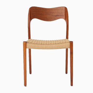 Vintage Modell 71 Stuhl aus Teak von Niels Moller, 1950er