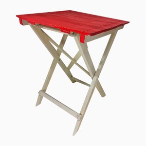 Vintage Italian Folding Outdoor Table in Wood, 1960s