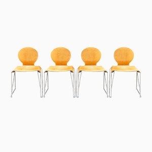 Vintage Italian Chairs by Tobia & Afra Scarpa, 1980s, Set of 4