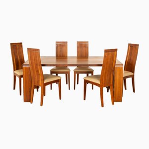 Wooden Dining Table from Venjakob, Set of 7