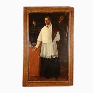 Italian Artist, Portrait of Alberto Lovatelli of Ravenna, Oil on Canvas, 1800s, Framed