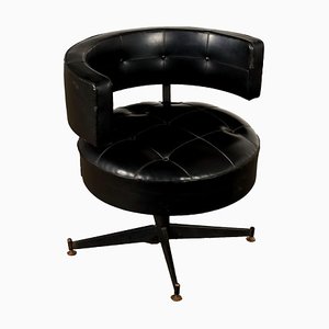 Vintage Armchair in Metal & Leatherette, Italy, 1960s