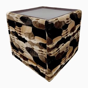 Vintage Camouflage Box Cabinet Nightstand, 1970s