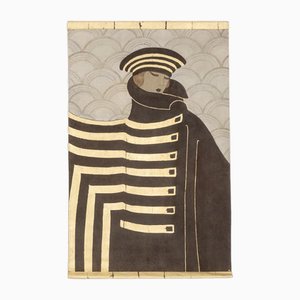 Seighaiha, Art Deco Style Composition, Canvas Painting