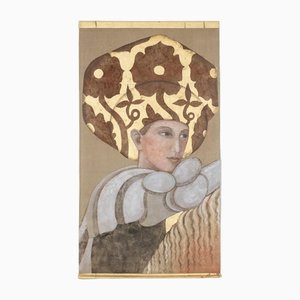Artista italiano, Obra figurativa, Pintura sobre lienzo con hoja de cobre