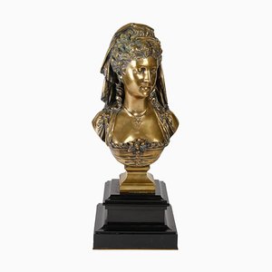 Busto in bronzo dorato di Eugène Antoine François Aizelin.