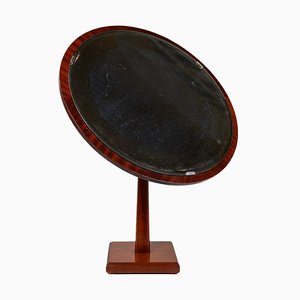 Art Deco Table Mirror in Walnut and Glass, 1940s