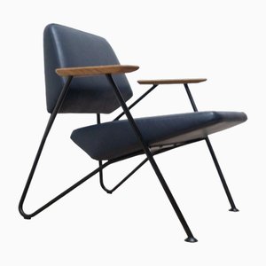 Modernistischer Mid-Century Polygon Ledersessel