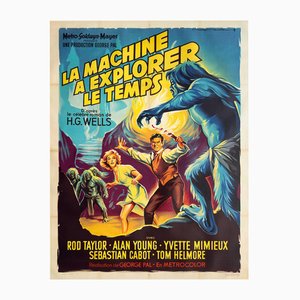 Póster La máquina del tiempo de Roger Soubie, France, años 60