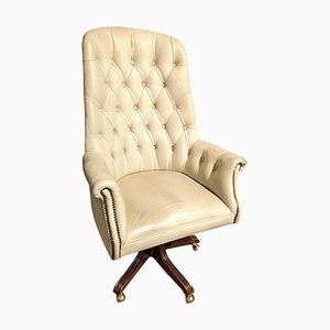 Cream White Capitated Armchair