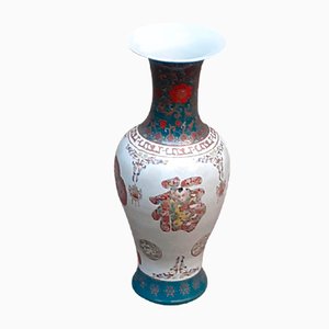 Jarrón chino vintage de porcelana, años 50