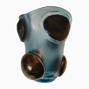 Schwarze Jarron Vase aus Muranoglas