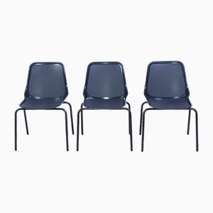 Black Chairs from Mim, Italy, 1960s, Set of 6