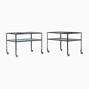 Early Edition Serving Trolley by Herbert Hirche for Christian Holzäpfel Kg, 1950s, Set of 2