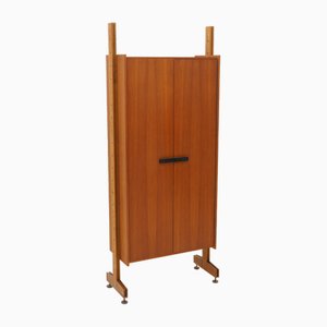 Vintage Kleiderschrank mit Holzständern, 1960er