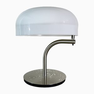 Vintage Italian Table Lamp in Aluminum and Acrylic Glass by Giotto Stoppino for Valenti, 1970s