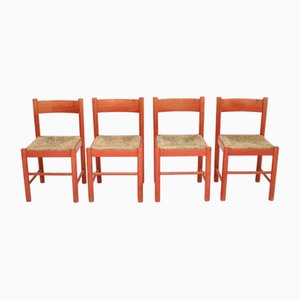Italian Carimate Style Dining Chairs by Vico Magistretti, 1960s, Set of 4