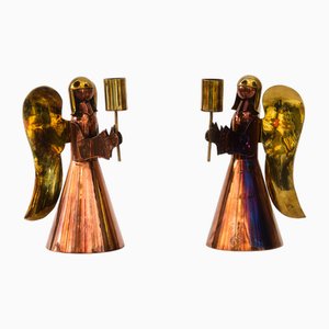 Candleholders in Angel Shape, Vienna, 1950s, Set of 2