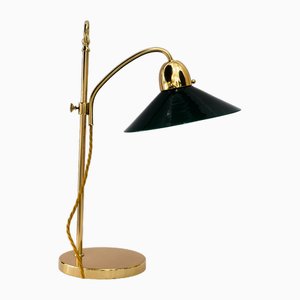 Lampe de Bureau Condor Art Déco Ajustable en Hauteur avec Abat-Jour en Verre Original, 1920s