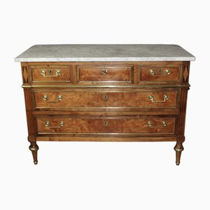 Commode Louis XVI en Noyer et Frêne, 18ème Siècle