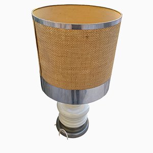 Vintage Table Lamp with Ceramic Base, Italy, 1960s