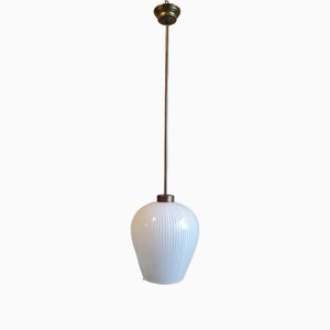 Lámpara de suspensión de cristal de Murano, años 50