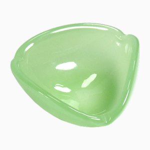 Celadon Opaline Glass Ashtray from Fratelli Ferro, 1960s