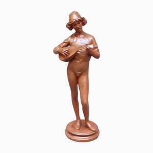 Musician Statue, 1800s, Terracotta