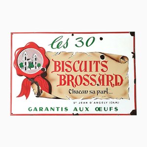 Tavolo pubblicitario in metallo smaltato di Biscotti BROSSARD, anni '60