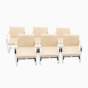 Sillas Brno de Ludwig Mies Van Der Rohe para Knoll, años 90. Juego de 6