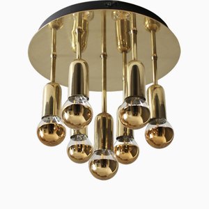 Mid-Century German Atomic Ceiling Lamp in Brass from Cosack, 1970s