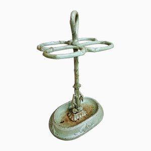 French Umbrella Stand in Cast Iron Enameled, 1890s