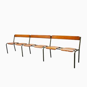 Large French Industrial Bench from Mullca, 1950s