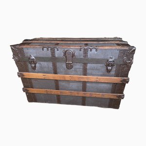 Baúl de transporte vintage marrón
