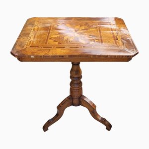 French Tripod Side Table in Rosewood