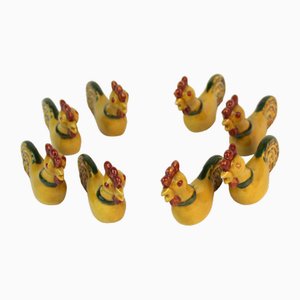 Cutlery Holders in the shape of Chicken, 1960s, Set of 8