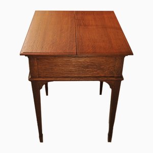 Oak and Tooled Leather Pop-Up Writing Desk from Asprey & Co. London, 1920s
